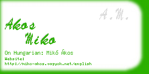 akos miko business card