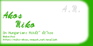 akos miko business card